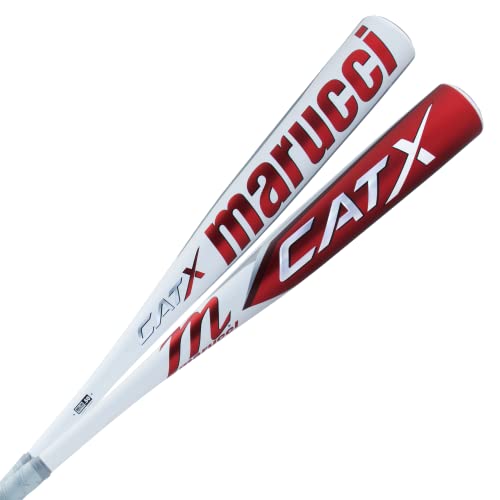 MARUCCI CATX BBCOR -3 Aluminum Baseball BAT, 2 5/8" Barrel, 32" / 29 oz,White/Red