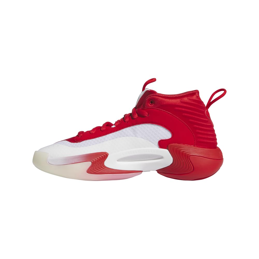 adidas Women's Exhibit Select Mid Top Sneaker, White/Collegiate Red/Collegiate Red, 8