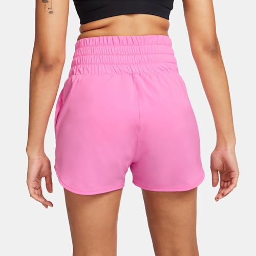 Nike One Women's Dri-FIT Ultra High-Waisted 3" Brief-Lined Shorts (Playful Pink, DX6642-675) Size X-Small