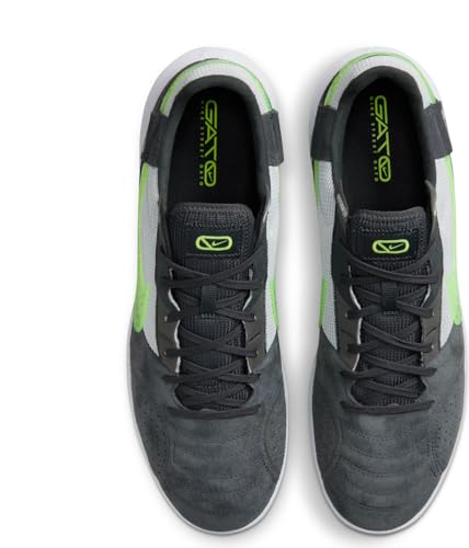 Nike Streetgato Low-Top Soccer Shoes (DC8466-012, Black/Volt) Size 10.5