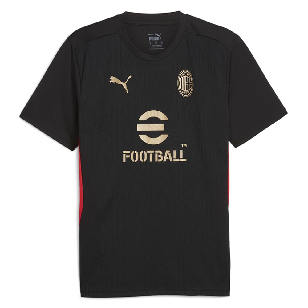 PUMA Men's Soccer AC Milan Training Jersey - Official Team Branding. Licensed A.C. Milan Product (US, Alpha, Medium, Regular, Regular, Black)