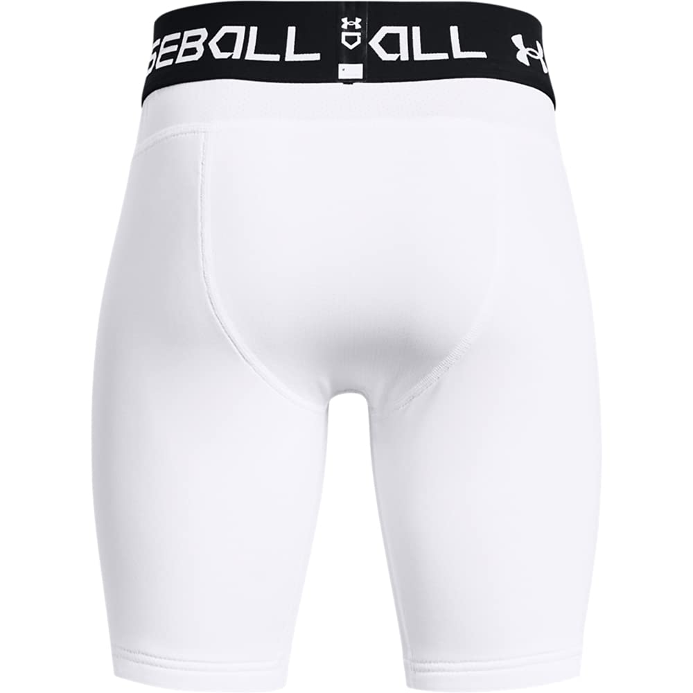 Under Armour Boys Utility Slider w/Cup 21, White (100)/Graphite, X-Small