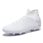 Mens Soccer Cleats Football Cleats for Mens Big Boys High-Top Spikes Shoes for Youth Professional Training Turf Indoor Outdoor Sneaker White11