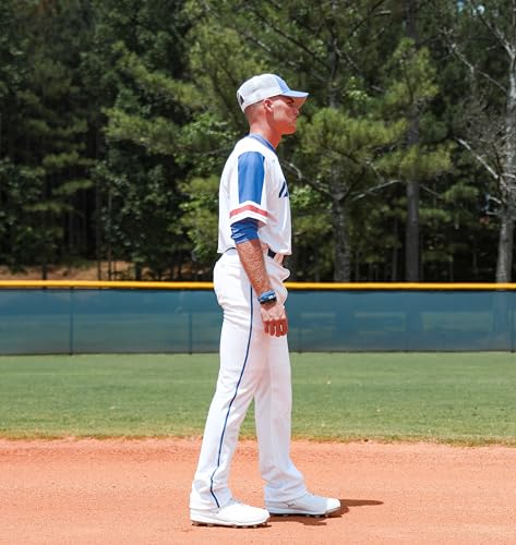 Mizuno Adult Men's Premier Pro Piped G2 Baseball Pant, White-Royal, Medium