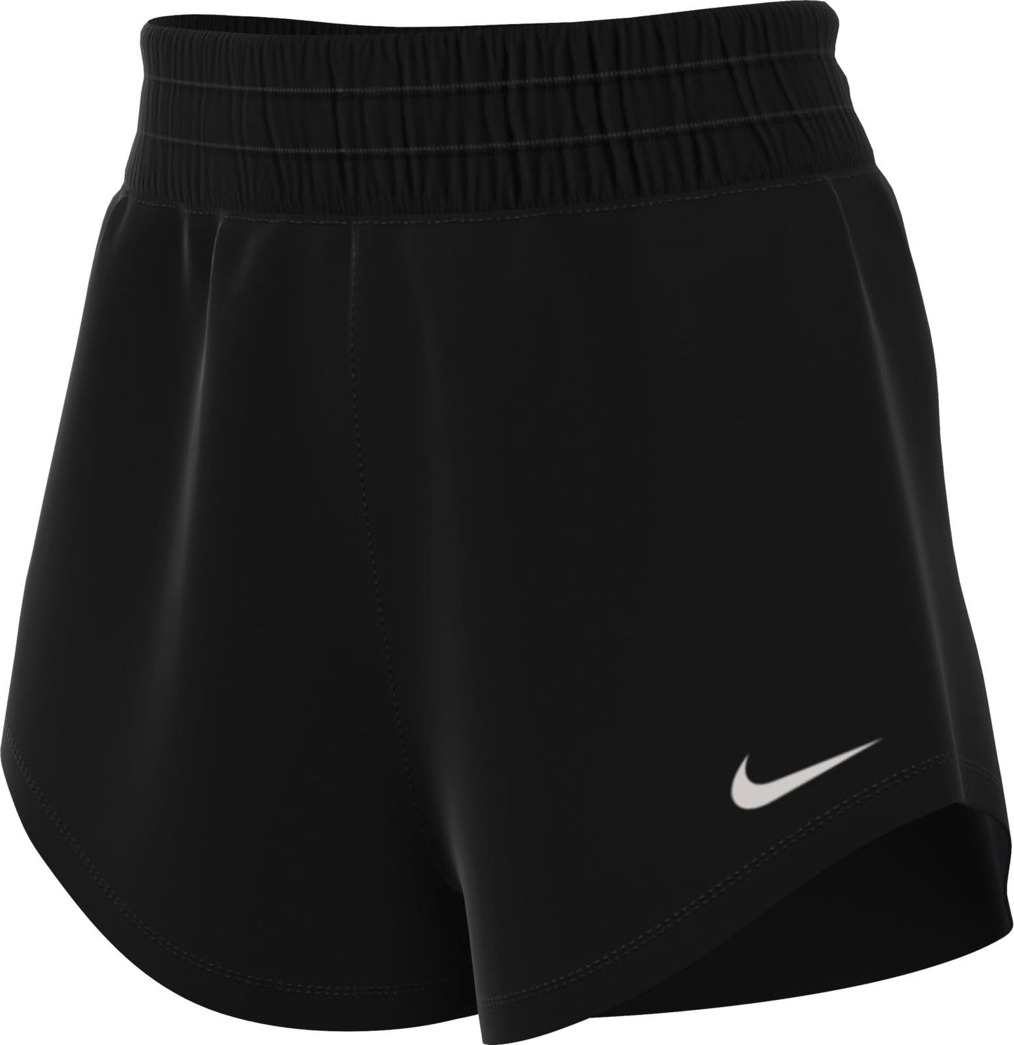 Nike One Women's Dri-FIT High-Waisted 3" Brief-Lined Shorts (Black, DX6014-010) Size Medium