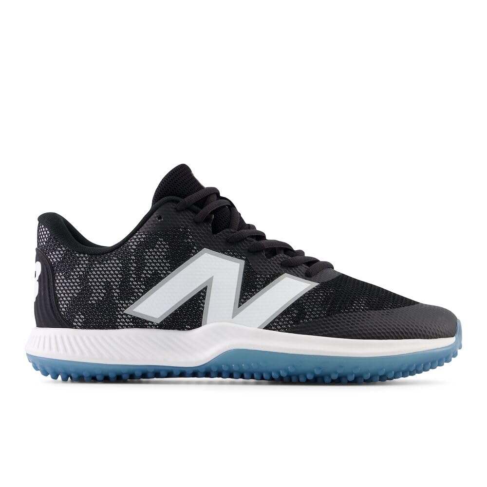 New Balance Unisex FuelCell 4040v7 Turf-Trainer Baseball Shoe, Black/Optic White, 6.5 US Men