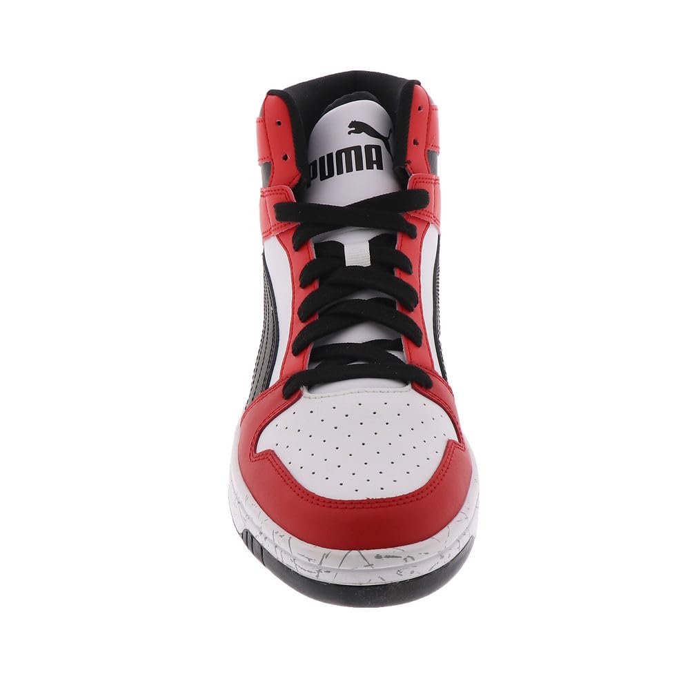 PUMA Rebound Layup Scratch Mens Basketball 12 DM US WhiteBlackRed