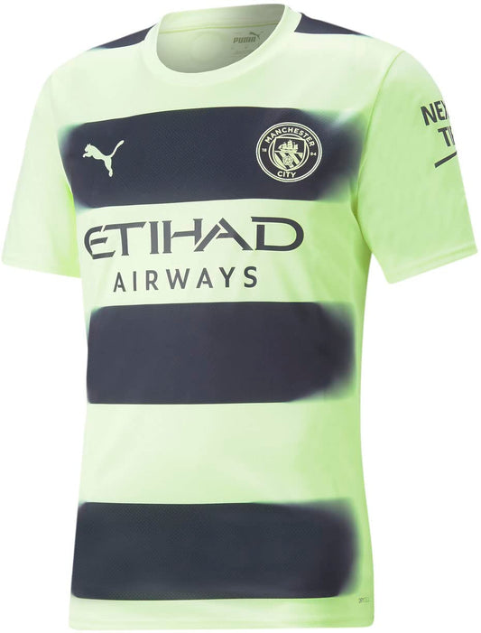 PUMA - Mens MCFC 3Rd Jersey Replica, Color Fizzy Light/Parisian Night, Size: Large
