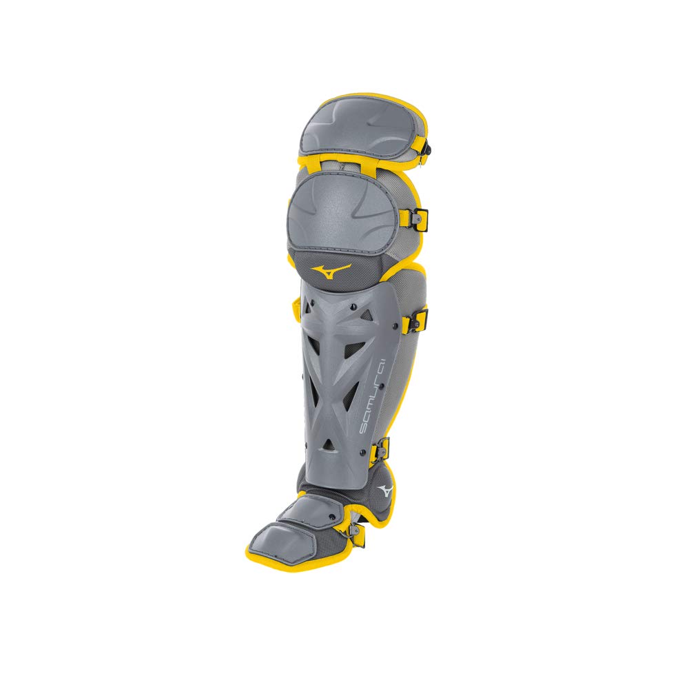 Mizuno Samurai Womens Boxed Catcher's Gear Set, Grey-Yellow, 14-16" Women's