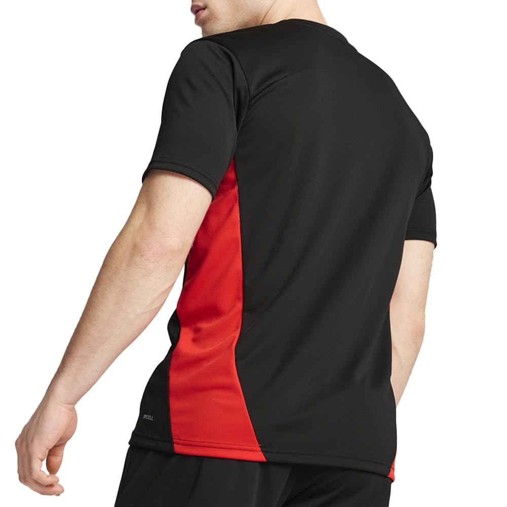 PUMA Men's Soccer AC Milan Training Jersey - Official Team Branding. Licensed A.C. Milan Product (US, Alpha, Medium, Regular, Regular, Black)