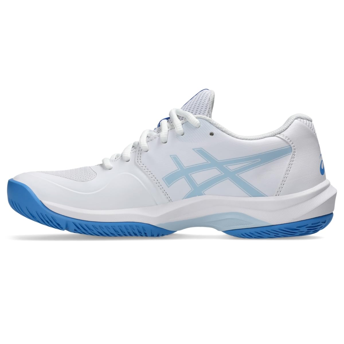ASICS Women's Game FlyteFoam Tennis Shoes, 8.5, White/Blue Coast