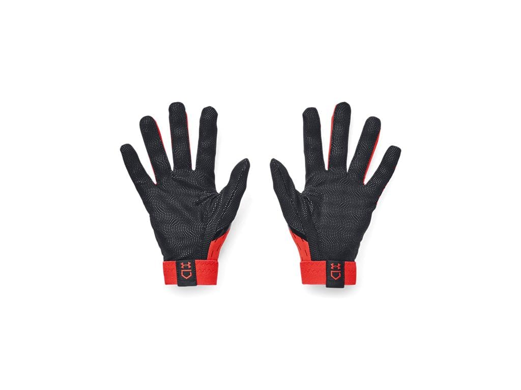 Under Armour Men's Clean Up Baseball Gloves, (003) Black/Dark Orange/White, XX-Large