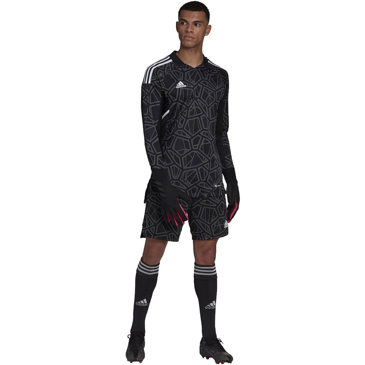 adidas Condivo 22 Mens Goalkeeper Soccer Jersey, Black Large