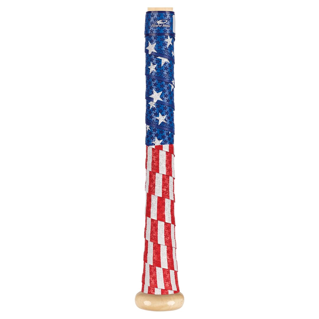 Lizard Skins DSP Ultra Specialty USA Bat Grip - 0.5mm 1.1mm 1.8mm – Next-Gen Durasoft Polymer Baseball Bat Tape (Independence, 1.8mm)
