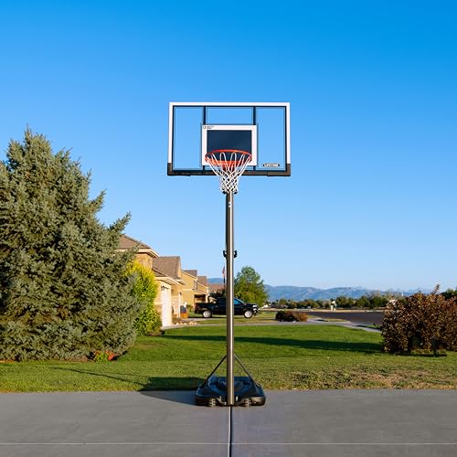 Lifetime Adjustable Portable Basketball Hoop, 54-Inch Steel-Framed Polycarbonate Backboard