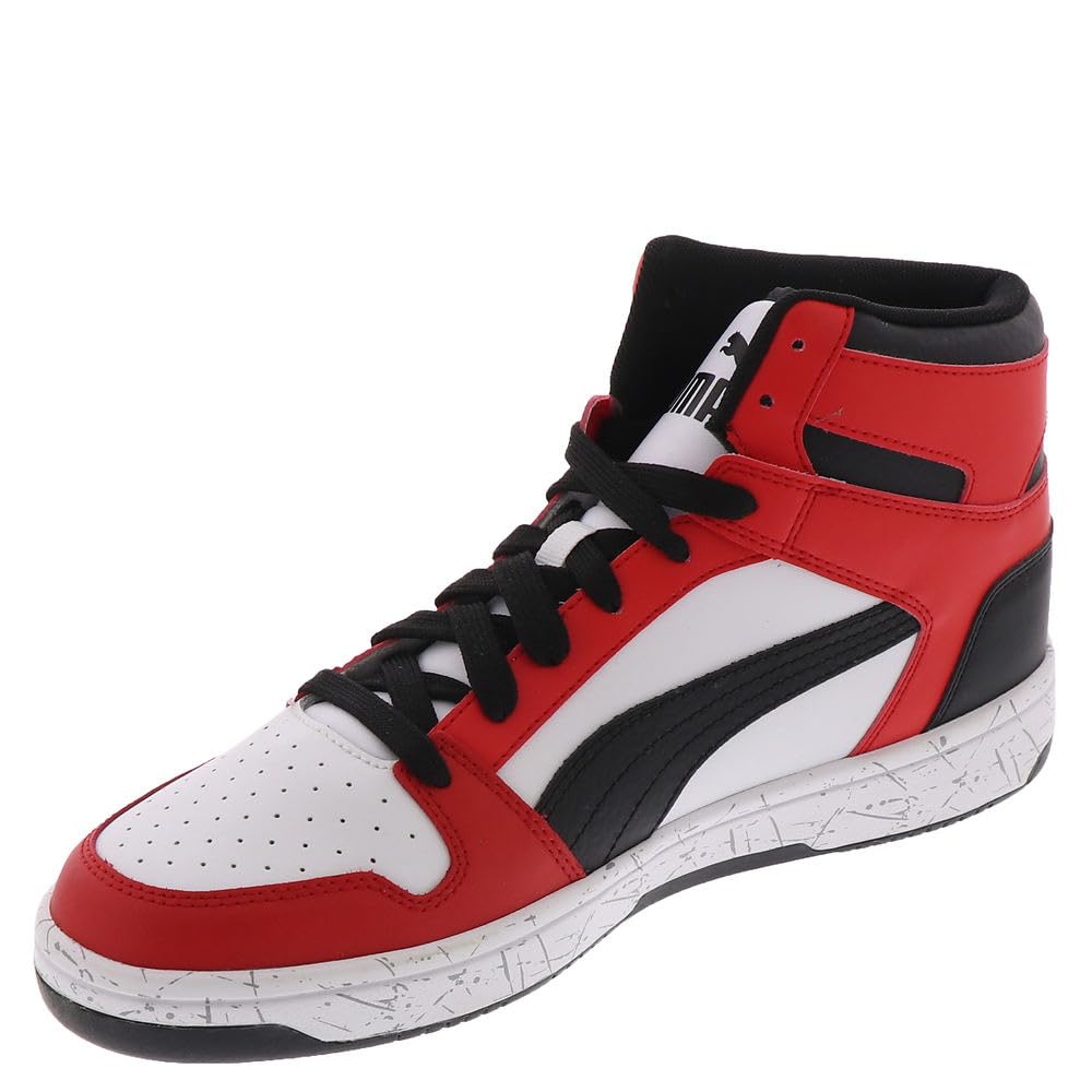 PUMA Rebound Layup Scratch Mens Basketball 12 DM US WhiteBlackRed