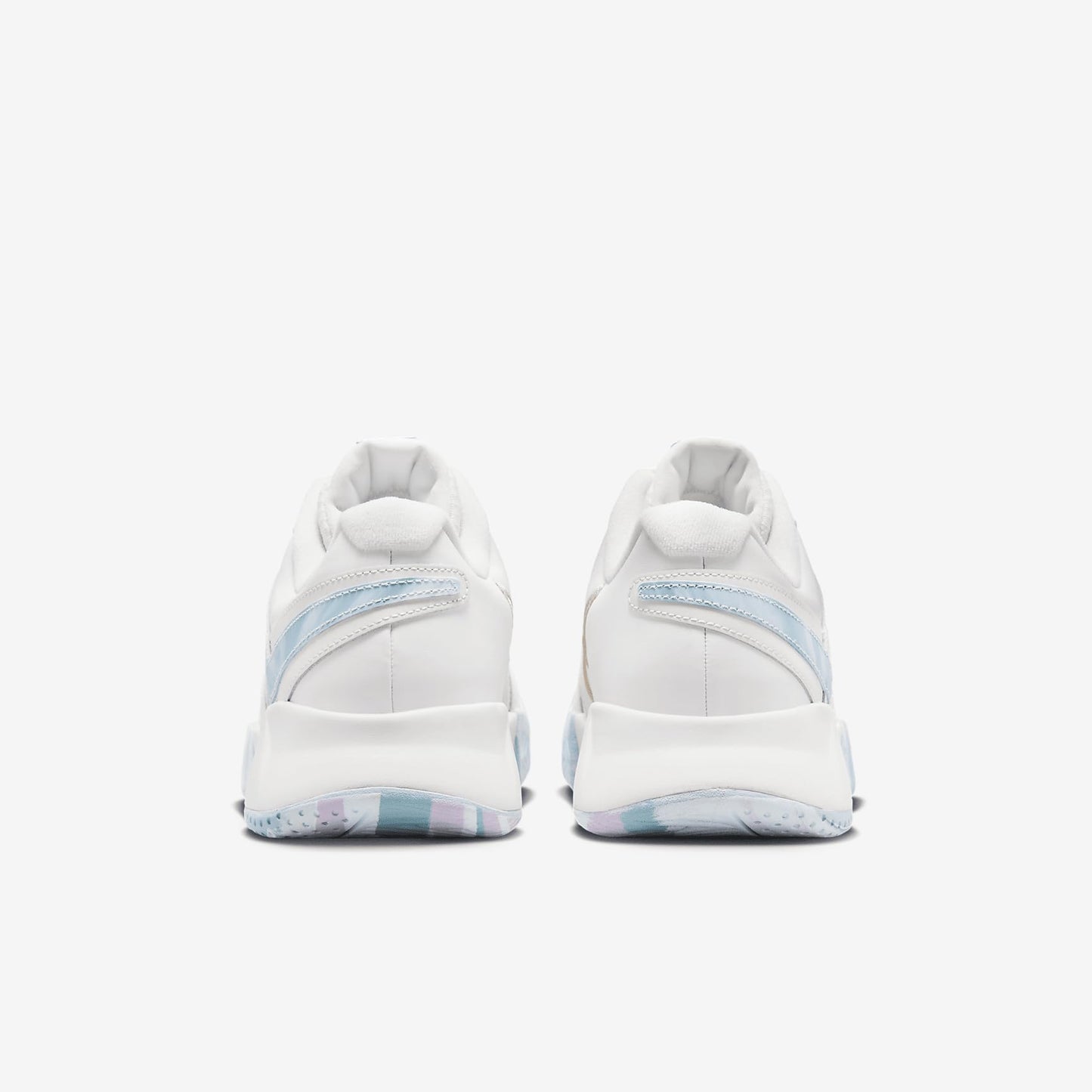 NikeCourt Lite 4 Premium Leather Men's Hard Court Tennis Shoes (FV3982-100, Summit White/Phantom/Denim Turquoise/Hemp) Size 10