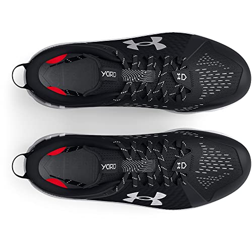Under Armour Men's Yard Low MT TPU Baseball Cleat, (001) Black/Black/White, 10.5