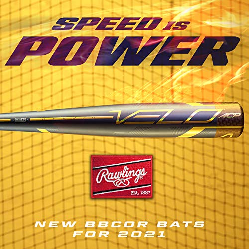 Rawlings 2021 Velo BBCOR Baseball Bat Series, 33 inch (-3)
