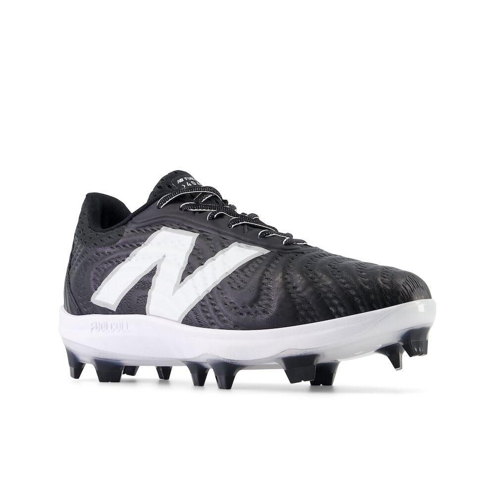 New Balance Men's FuelCell 4040 V7 Molded Baseball Shoe, Black/Optic White, 11