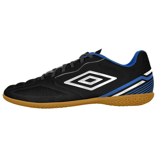 Umbro Men's Classico 13 Indoor Soccer Shoe, Black/White/Royal, 7.5