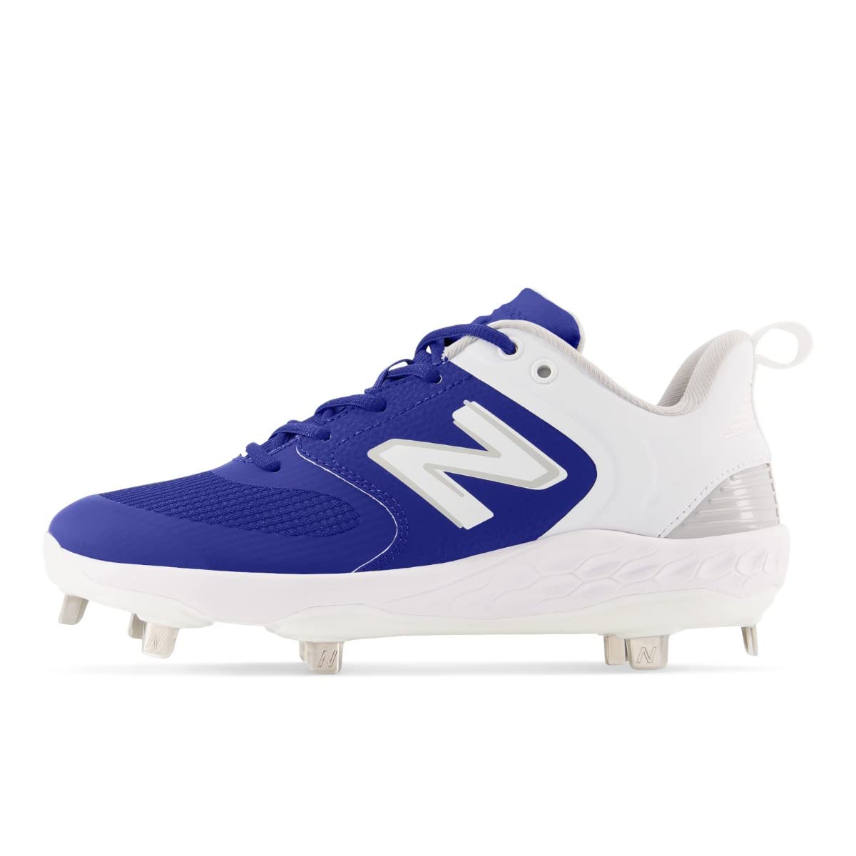 New Balance Women's Fresh Foam Velo V3 Softball Shoe, Blue/White, 7