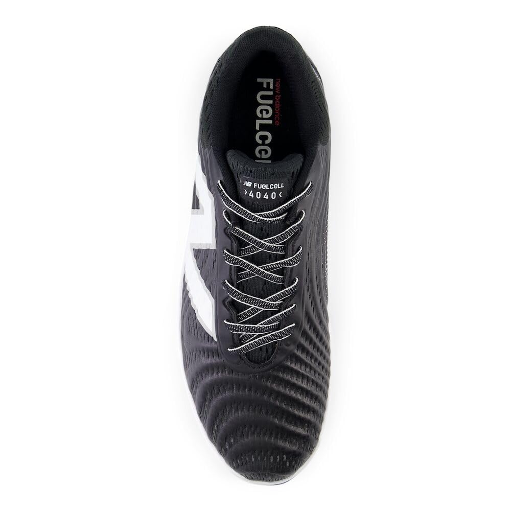 New Balance Men's FuelCell 4040 V7 Molded Baseball Shoe, Black/Optic White, 11