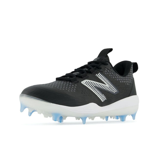 New Balance Men's FuelCell COMP V3 Baseball Shoe, Black/White, 11.5 M