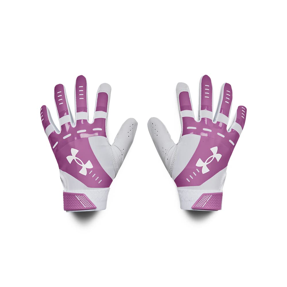 Under Armour Womens Radar Softball Gloves , (101) White / Jellyfish / White , Large