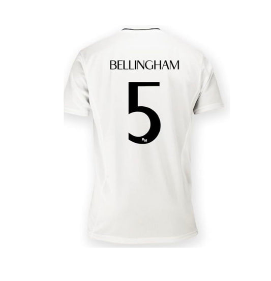Real Madrid Jersey. Real Madrid Home Shirt 24/25 Bellingham 5#. 100% Polyester. Classic fit. Official RM Jersey. (US, Alpha, X-Large, XX-Large, Regular, Regular, White, Real Madrid FC, Bellingham)