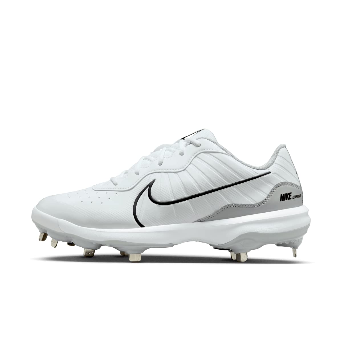Nike mens Alpha Huarache Varsity 4 Low Metal Baseball Cleats, Black Gray, 13
