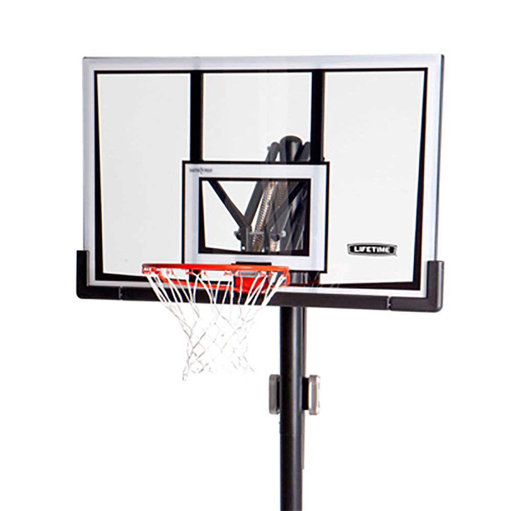 Portable Basketball System, 52 Inch Shatterproof Backboard