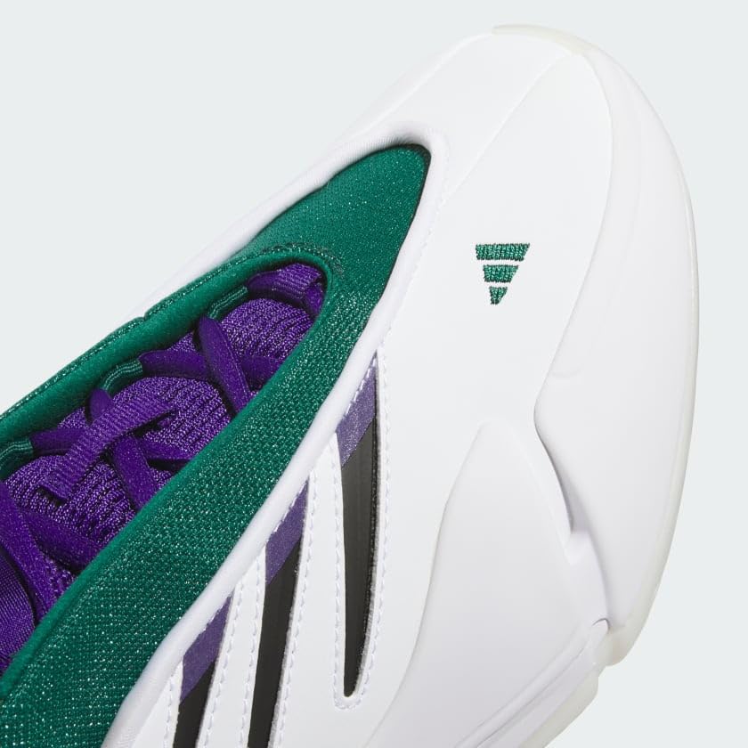 adidas Unisex Dame 9 Basketball Sneaker, White/Black/Collegiate Green, 12 US Men