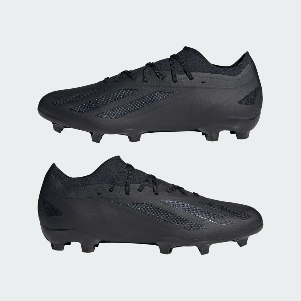 adidas Unisex X Crazyfast.2 Firm Ground Soccer Cleats Sneaker, Core Black/Core Black/Core Black, 7 US Men
