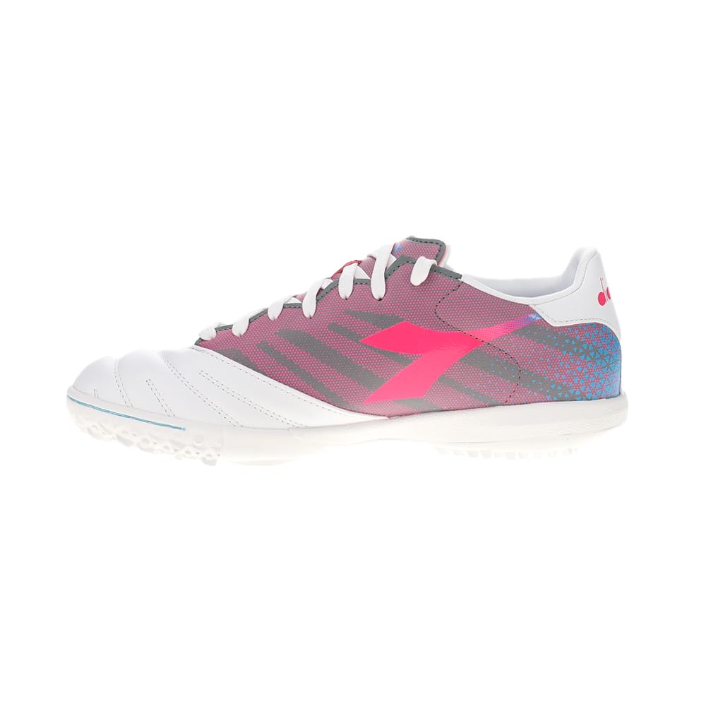 Diadora Mens Brasil Elite Veloce Gr Tfr Turf Soccer Cleats - Pink, White - Size 10 M