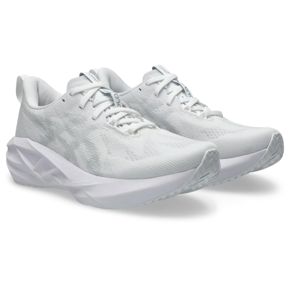 ASICS Women's NOVABLAST 5 Running Shoes, 8, White/Piedmont Grey