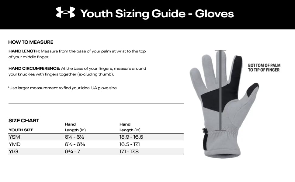 Under Armour Girls' Harper Baseball Gloves 24, (001) Black/Black/Metallic Gun Metal, Small