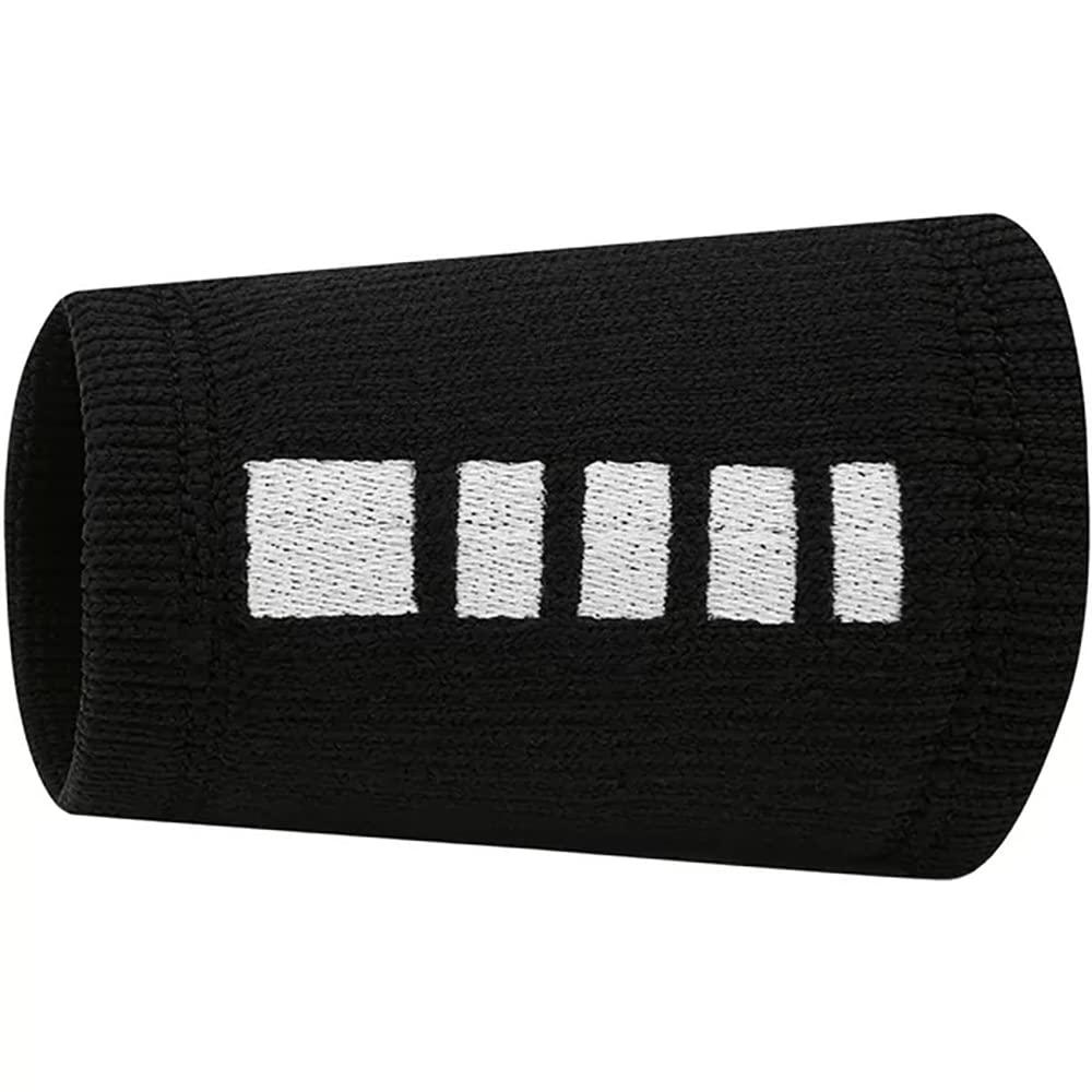 Nike Elite Doublewide Wristbands (2-Pack) - Unisex (Black)