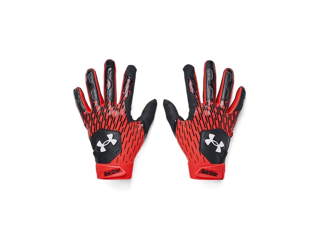 Under Armour Men's Clean Up Baseball Gloves, (003) Black/Dark Orange/White, XX-Large
