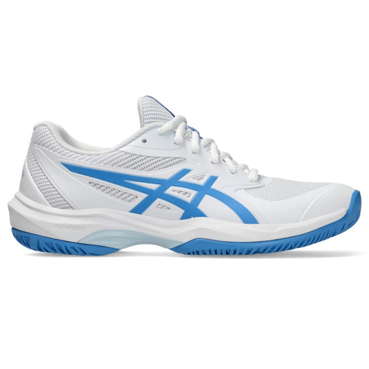 ASICS Women's Game FlyteFoam Tennis Shoes, 8.5, White/Blue Coast