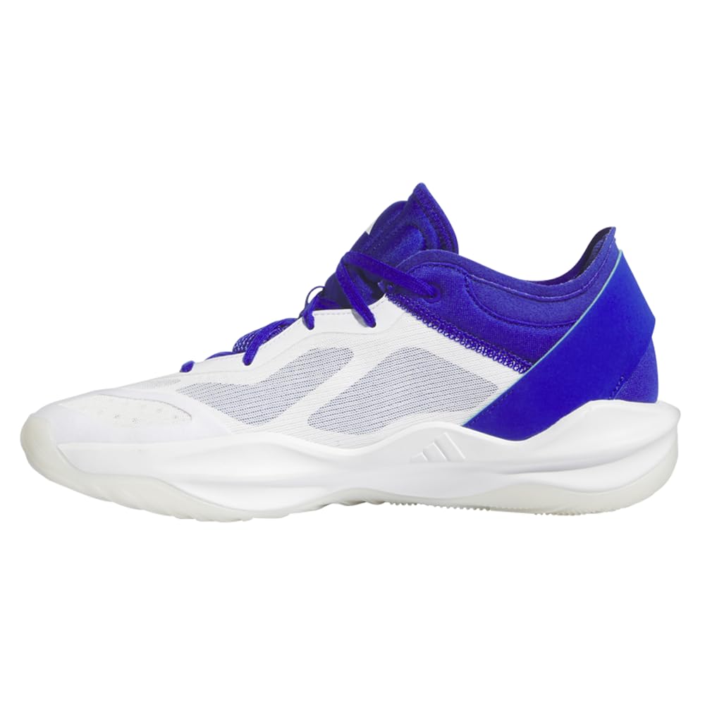 adidas Unisex Adizero Select 2.0 Basketball Sneaker, White/Lucid Blue/White, 7 US Men