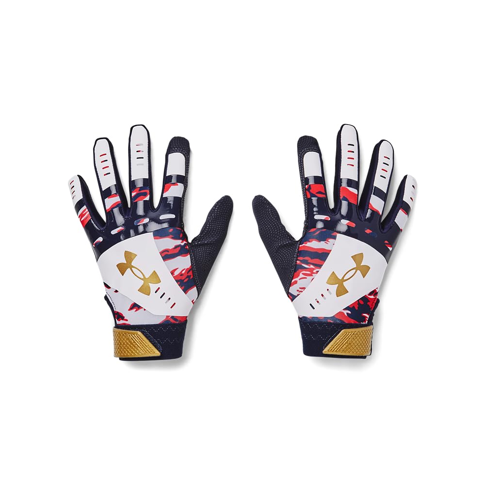 Under Armour Women's Radar Novelty Softball Gloves, (411) Midnight Navy / / Metallic Gold, Large
