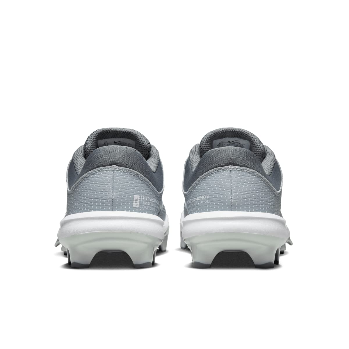 Nike Women's Hyperdiamond 4 Pro Molded Softball Cleats Gray | White Size 9.5 Medium