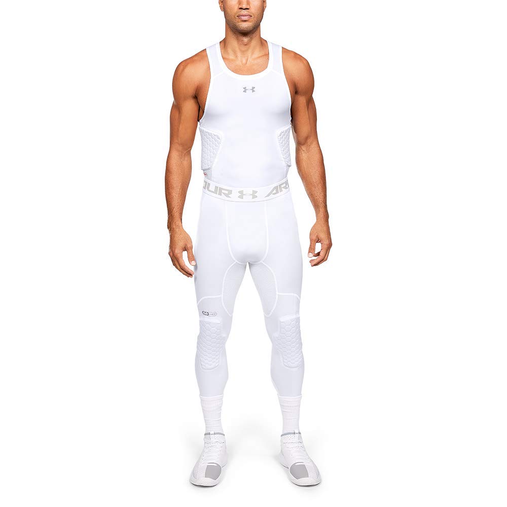 Under Armour Gameday Armour 2Pad 3/4 Tight Bball-WHT,MD
