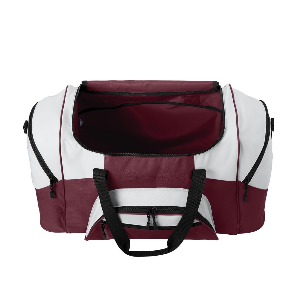 Personalized Large Duffel Bag, Football, Soccer, Basketball, Baseball Duffle Bag, Athlete Gift, Sport Bag, Embroidered Name, Maroon/Grey