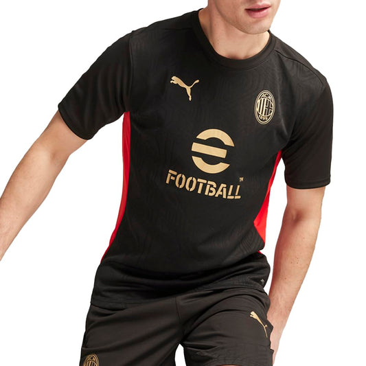 PUMA Men's Soccer AC Milan Training Jersey - Official Team Branding. Licensed A.C. Milan Product (US, Alpha, Medium, Regular, Regular, Black)