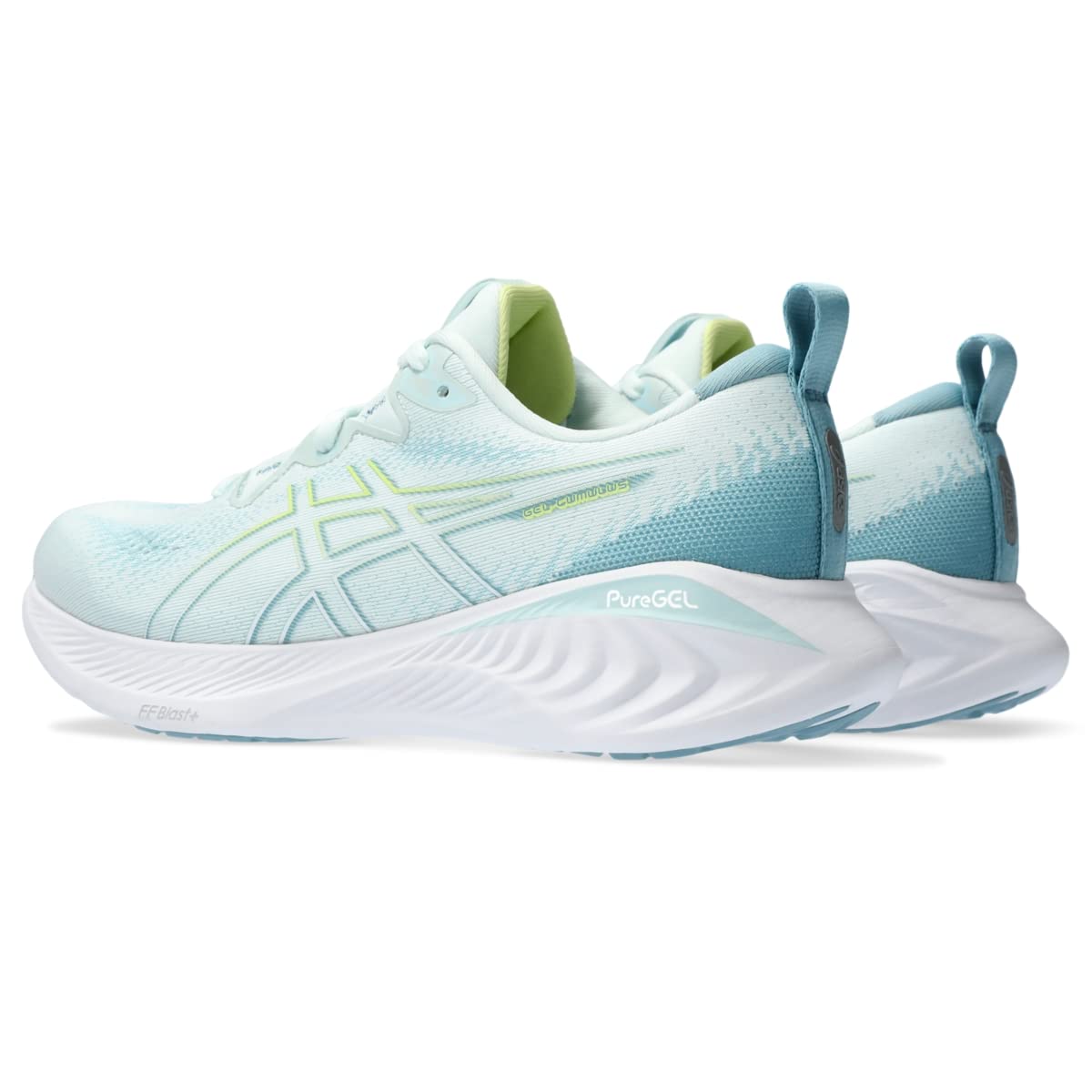ASICS Women's Gel-Cumulus 25 Running Shoes, 11, Soothing SEA/Glow Yellow