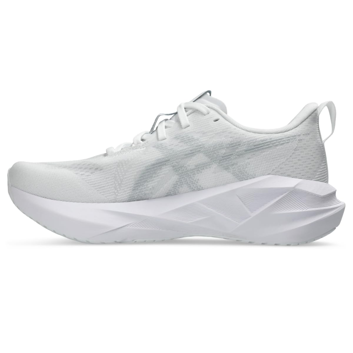 ASICS Women's NOVABLAST 5 Running Shoes, 8, White/Piedmont Grey