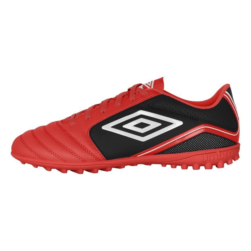 Umbro Men's Classico 12 TF Soccer Turf Shoe, Red/White/Black, 10.5