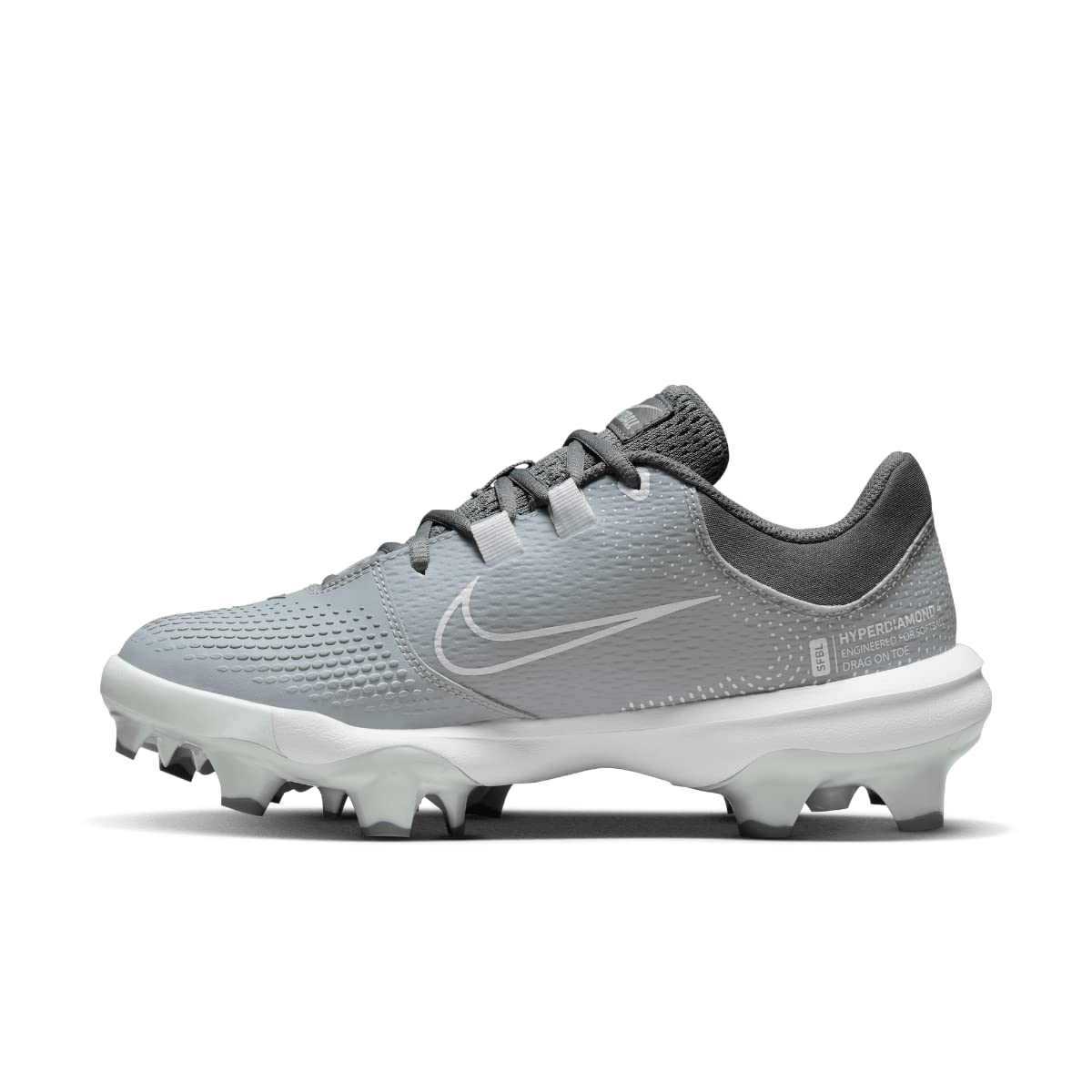 Nike Women's Hyperdiamond 4 Pro Molded Softball Cleats Gray | White Size 9.5 Medium